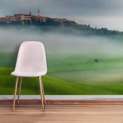  Фотообои с таинственным туманом над итальянскими лугами  Узоры на Стене