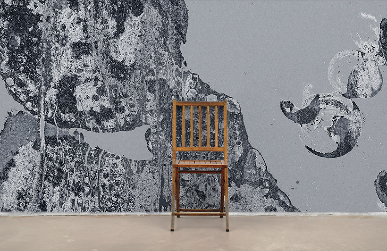 Абстрактные фотообои в серых тонах для интерьера в стиле лофт Узоры на Стене