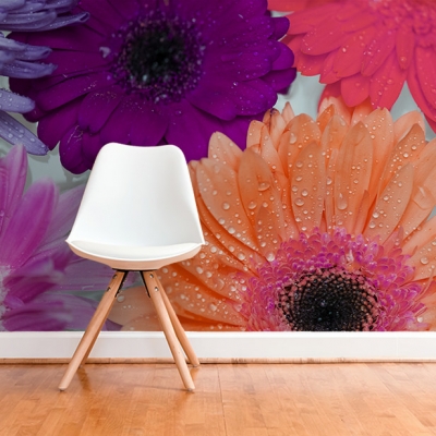  Позитивные фотообои с яркими цветами для гостиной  Узоры на Стене