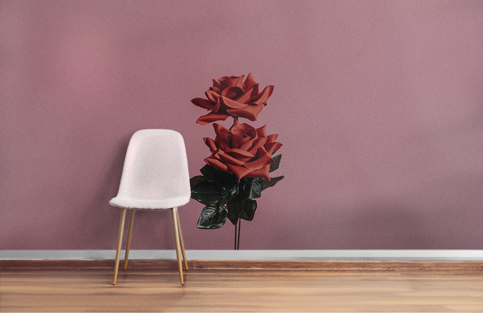 Элегантные фотообои с розами на стену в гостиной Узоры на Стене
