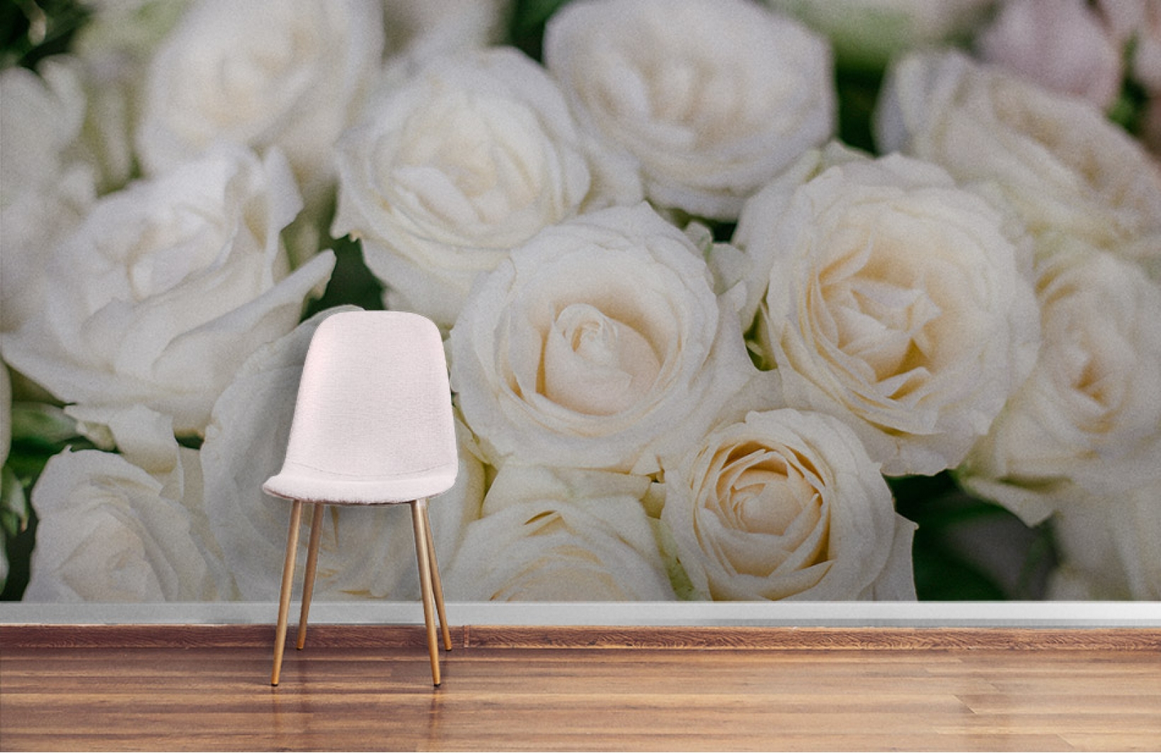 Фотообои с нежными белыми розами Узоры на Стене