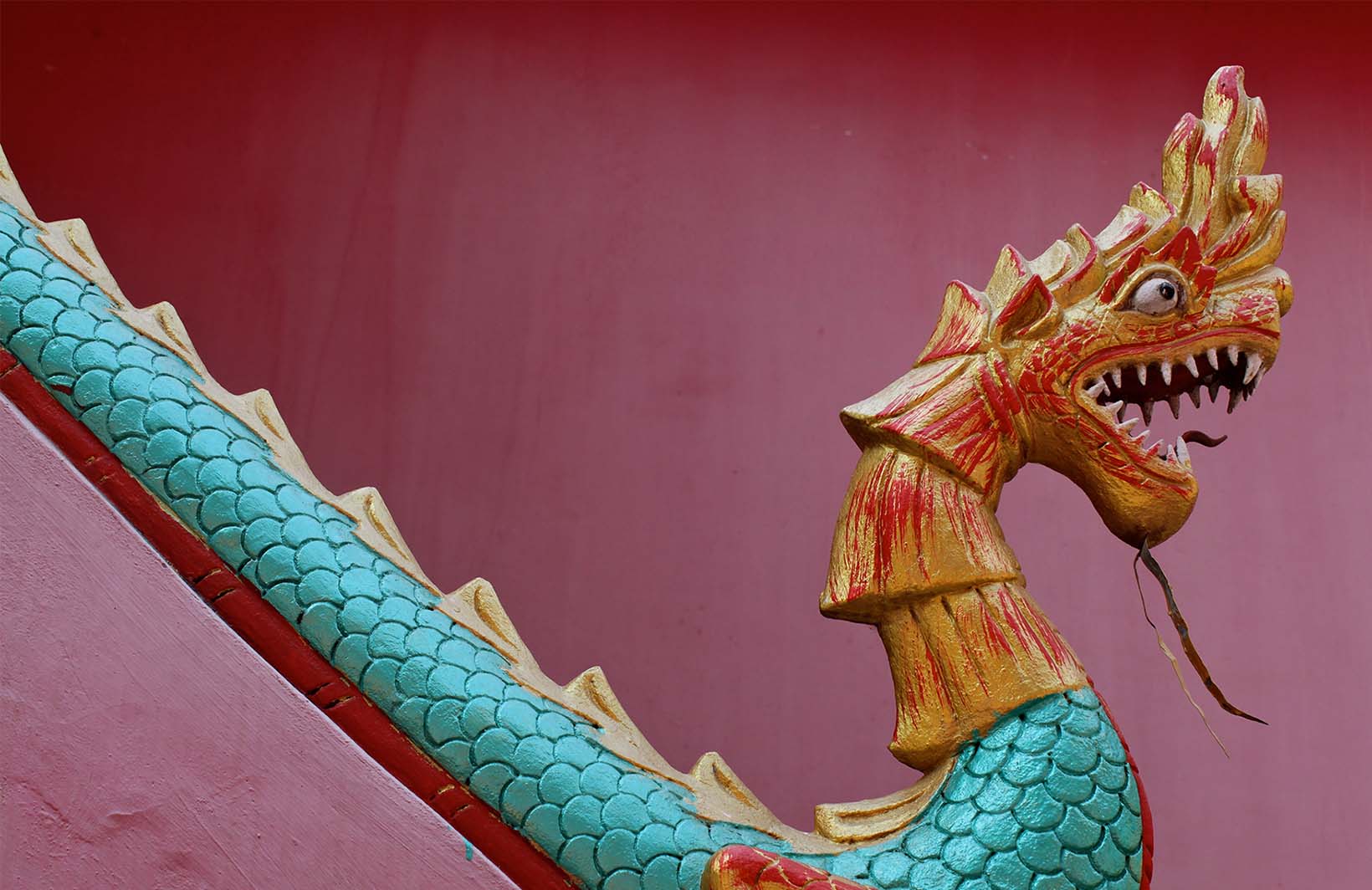 Фотообои с китайской головой дракона Узоры на Стене