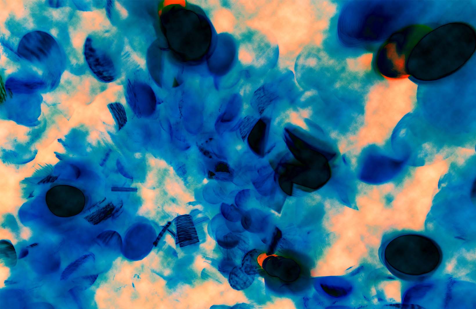 Необычные фотообои синяя абстракция Узоры на Стене